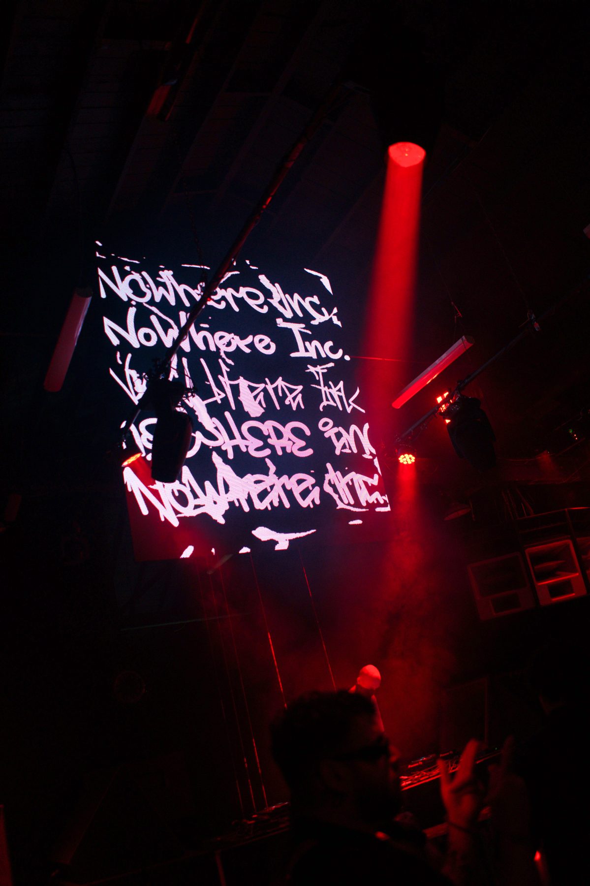 Wordmark projection — NOWHERE INC.